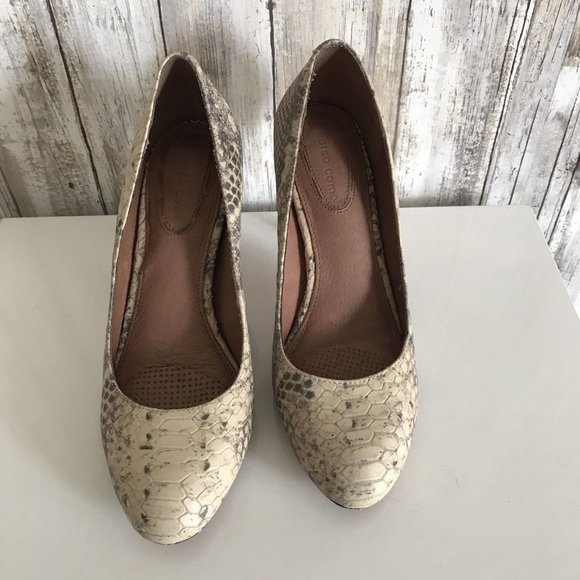 CORSO COMO Python DEL Beige Black Gray Heels 7.5 - Picture 3 of 6